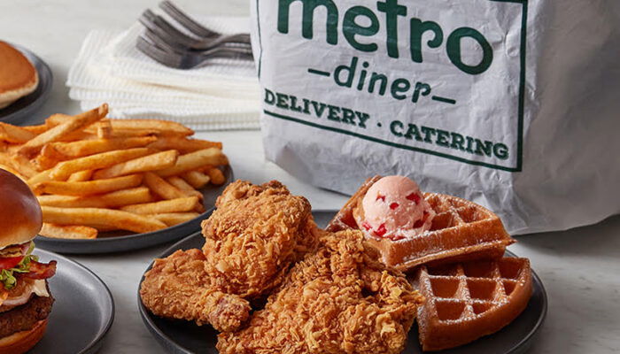 Metro Diner Bag, Burger, Breakfast, French Fries, Chicken & Waffle, Pancakes, to-go, takeout