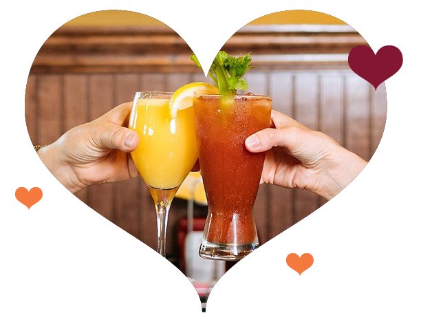 Galentine's Day mimosa and bloody mary