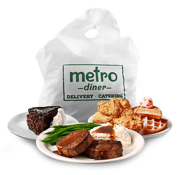 metro to-go meatloaf, chicken & waffles, cake