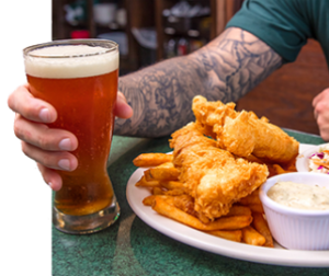fish & chips and beer