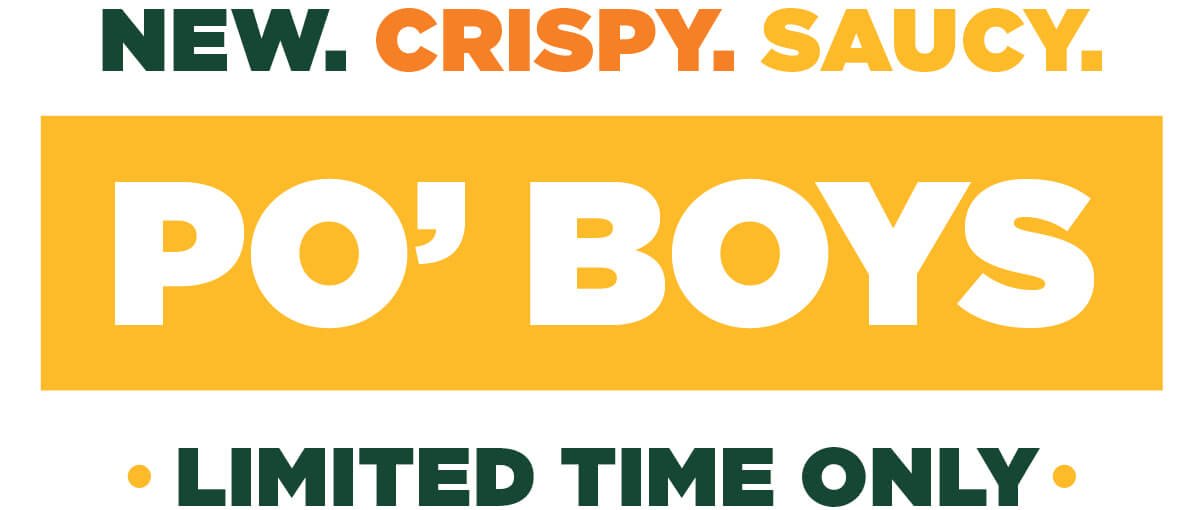 New Crispy Saucy Po'Boys