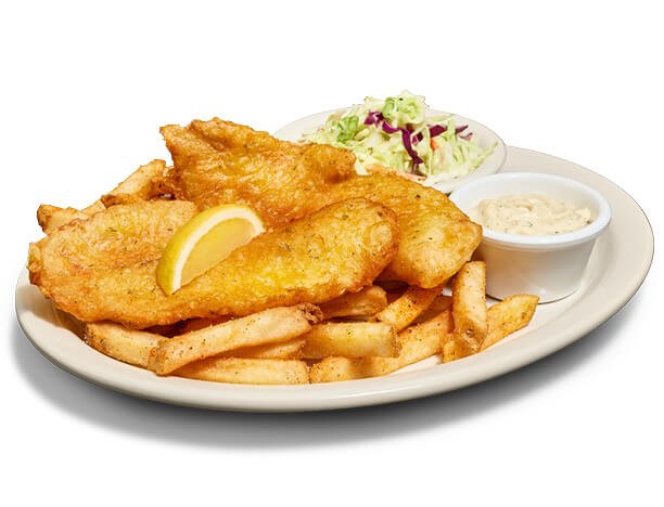 Fish & Chips Seafood French Fries Coleslaw