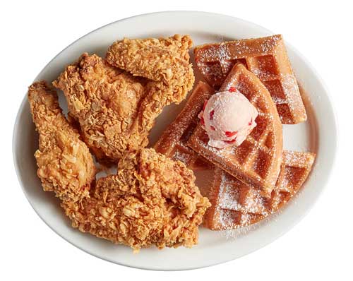 Fried Chicken & Waffles Overhead