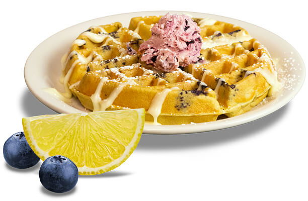 lemon blueberry waffle