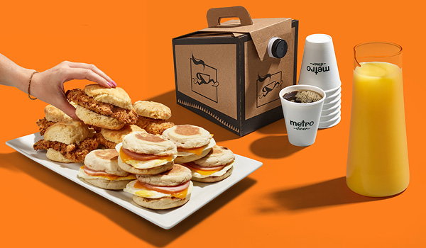 corporate meeting and event breakfast catering sandwich platter coffee delivery